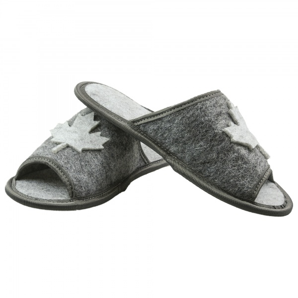 Тапки домашние FX shoes из фетра р. 36-37 серый арт.2008 