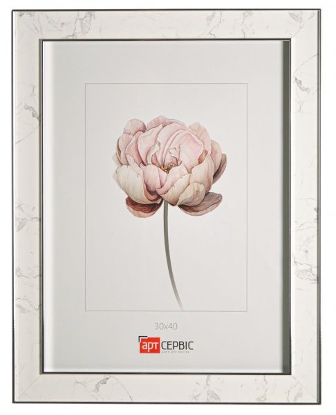 Рамка для фото Арт-Сервіс ЭА-01751 30х40 см белый с серебристым 