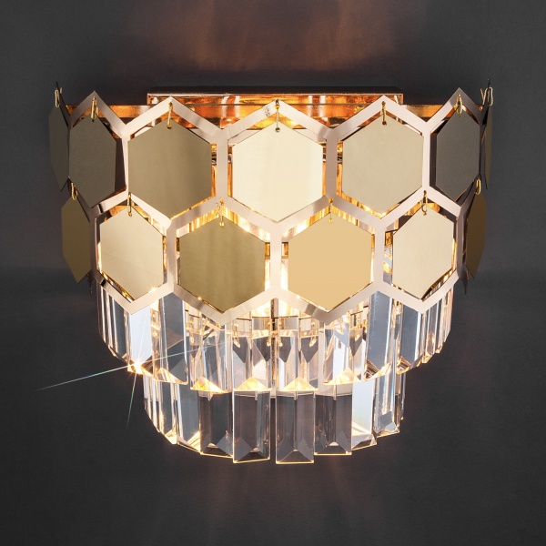 Бра Strotskis Ariana 2x60 Вт E14 золото 10113/2 (золото) 