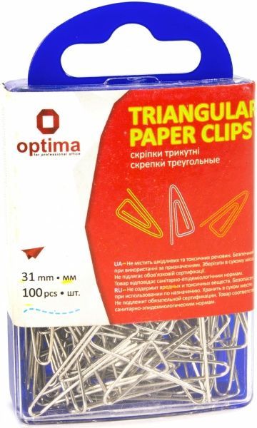 Скрепки 31 мм 100 шт Optima®
