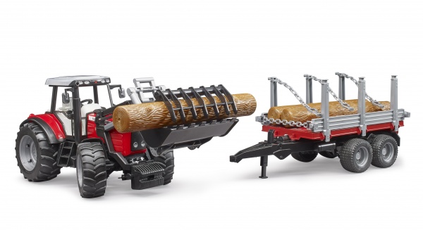 Трактор с прицепом Bruder Massey Ferguson 1:16 02046