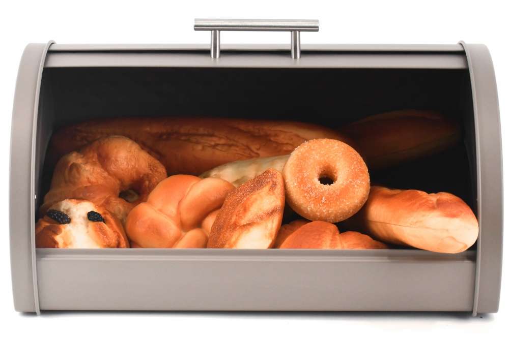 Хлібниця Flamberg Premium Rhombus 39х28х18,5 см сірий