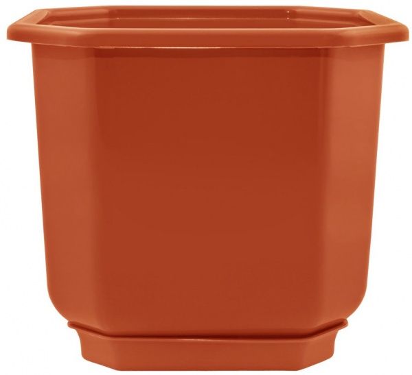 Горщик пластиковий Алеана Дама квадратний 16л теракот (112022) 
