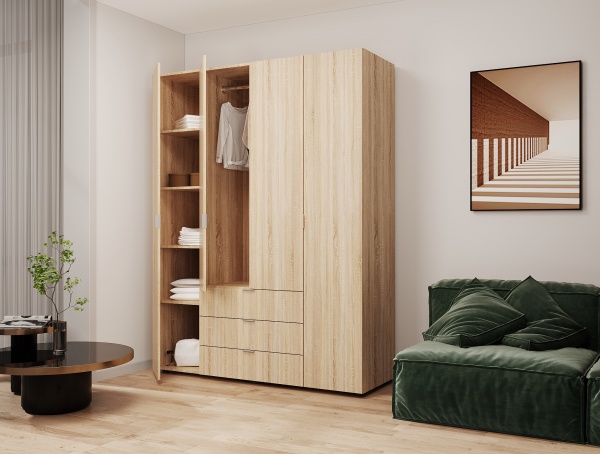 Шафа гардеробна Doros Гелар (4 дв. + 3 шух.) дуб сонома 