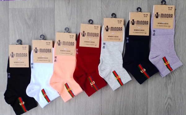 Носки женские MINORA 0328 р. 36-40 в ассортименте 