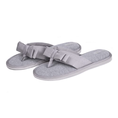 Тапки домашние Twins HS-VL Flip flops бант 7147 серый 