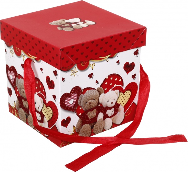 Коробка самосборная сердца EBXS9850 15х15 см