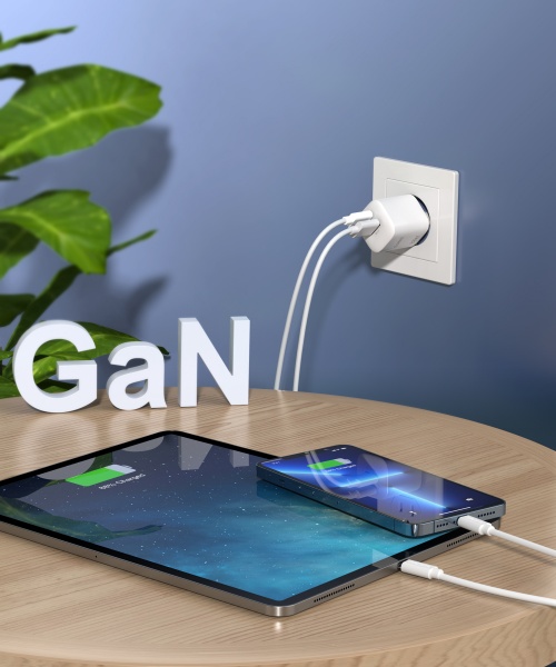 Сетевое зарядное устройство Choetech PD5006-EU-WH GaN USB-A/USB-C 33Вт QC3.0/PD/PPS 