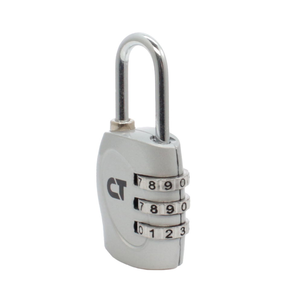 Замок навісний Comit 15 мм кодовий сірий відкритий (амбарний)