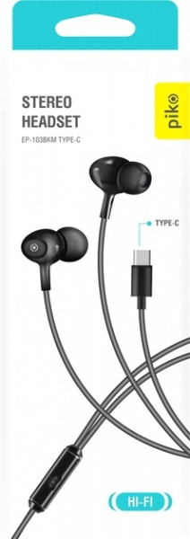 Наушники Piko EP-103BKM black (1283126590276)