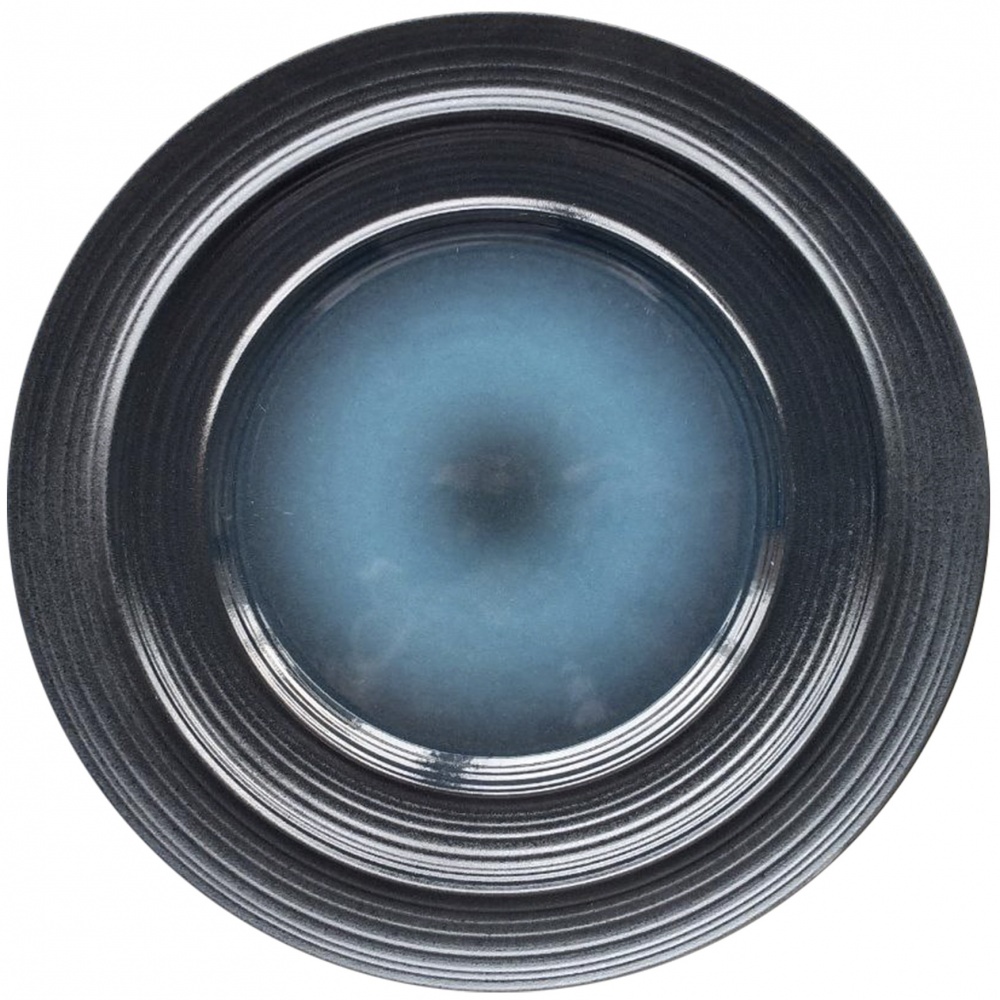 Тарелка обеденная Krauff Lucerne Black&Blue 21,4 см 24-320-007