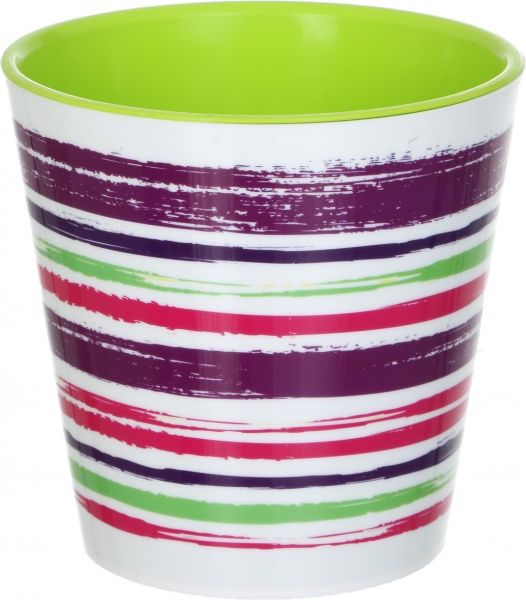 Горщик пластиковий Алеана Деко Фарби круглий 1л фуксія (114040) 