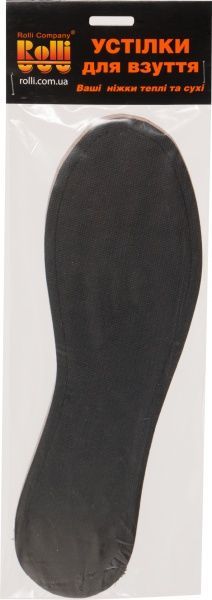 Стельки для обуви флизелиновые Роллі 44-45 черный