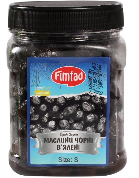 Маслины ТМ FIMTAD черные вяленые 450 г (8681957370655)