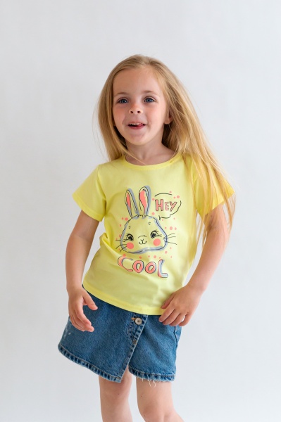 Футболка для дівчаток KOSTA р.122–128 жовтий 0540-3 