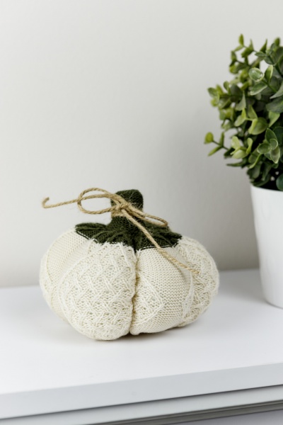 Декоративное изделие Тыква Small 15x15 см кремовый Прованс 