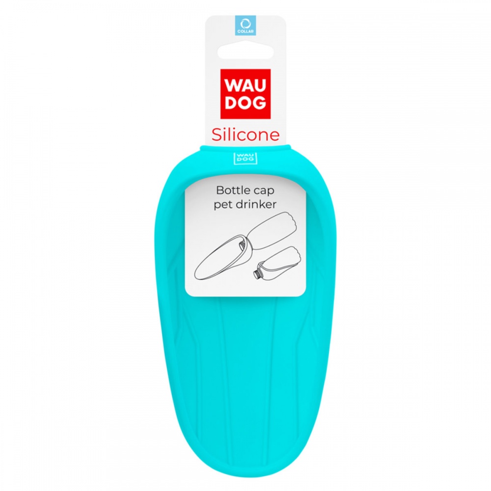 Поилка Waudog Silicone 165х90 мм голубая