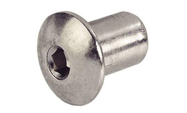 Мебельная гайка Эриксона 20/М8х16 мм никель 2 шт.