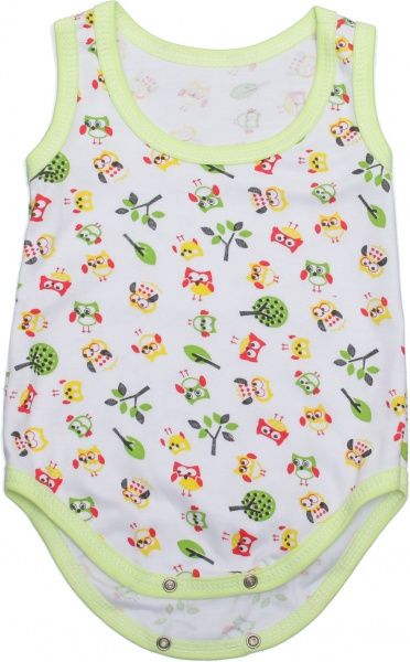 Боди Domtex Совята р.92 белый с принтом 155727 