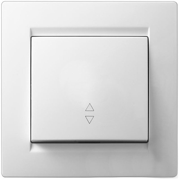 Перемикач прохідний одноклавішний UP! (Underprice) One без підсвітки 220В білий 706-0202-105