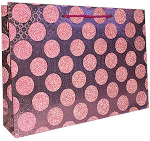 Пакет подарунковий 24x34x9 см текстурний рожевий