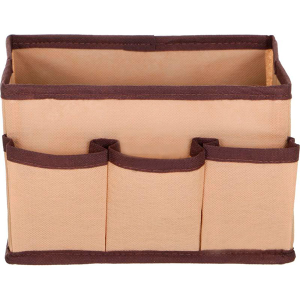 Кошик з комірками 20х12х13 см бежевий
