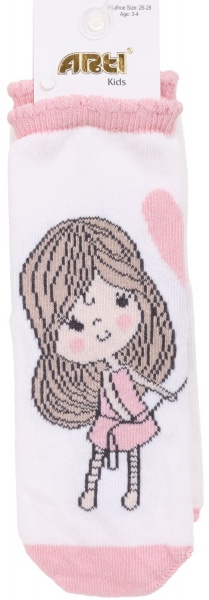 Носки для девочек ARTI 200145 р.3-4 молочный 