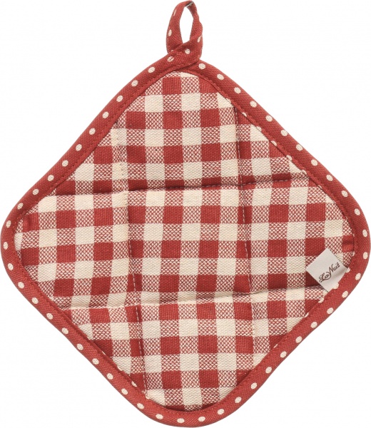 Прихватка Lucy Бордо клітинка 20x20 см червоний La Nuit 