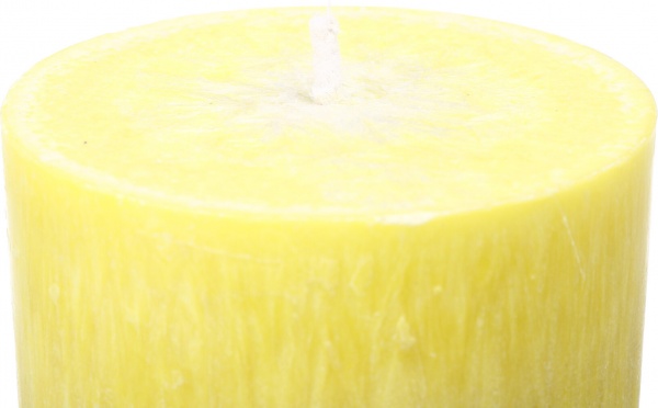 Свеча Цилиндр пальмовая желтая 10х20 см ТМ FAYNE