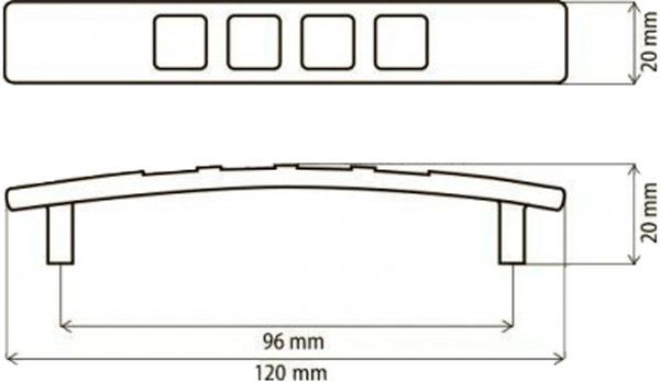 Мебельная ручка DRR 08 G5 96 мм матовый никель DC