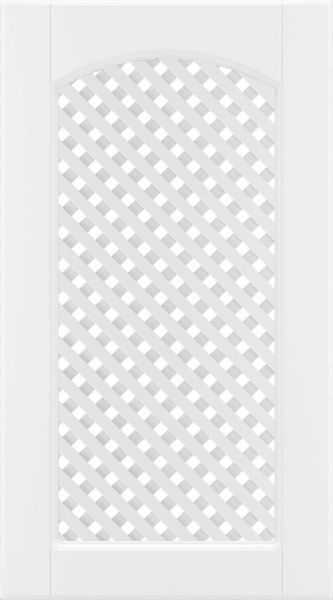 Фасад для кухні Грейд-Плюс Прованс білий гладкий №383 713x396 ВТ правий