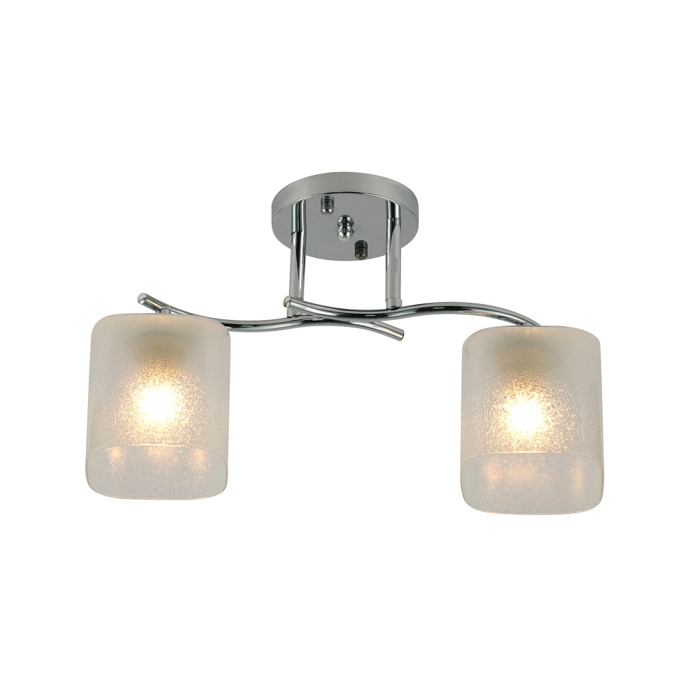Люстра Miorro Lorenza 400х110х240 мм метал/скло 2x40 Вт E27 хром 51-311-109