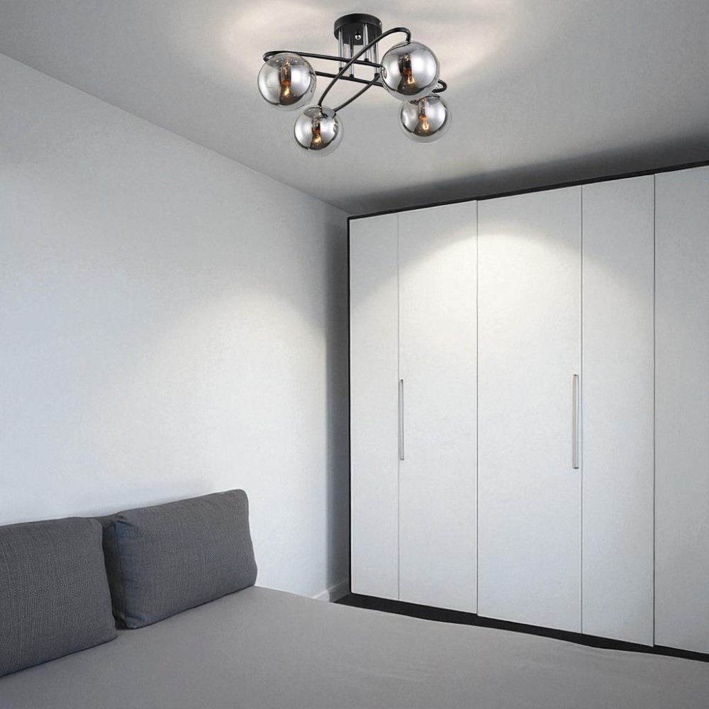 Люстра потолочная Blitz Elysium 4x60 Вт Е27 черный хром 4118-44