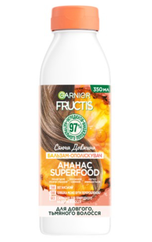 Бальзам-ополіскувач Garnier Fructis Ананас Суперфуд Сяюча Довжина 350 мл