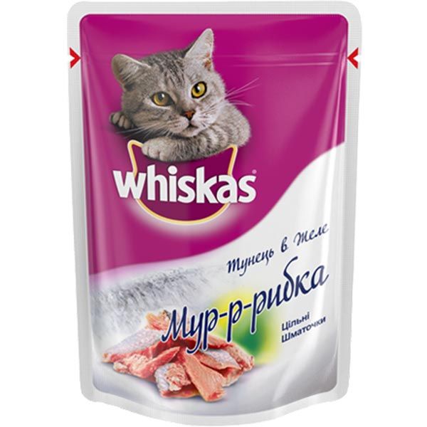 Корм Whiskas Мур-р-Рибка з тунцем в желе 85 г