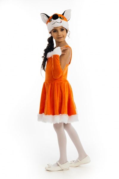 Костюм карнавальний КАРНАВАЛІЯ Лисичка з вишивкою р.116-122 помаранчевий 