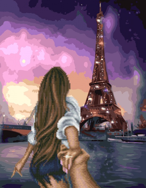 Алмазна мозаїка Комбінована Скажи Парижу «Так!» 40х50 см GZS1184 Brushme 