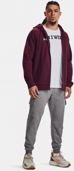 Джемпер Under Armour UA Rival Fleece FZ Hoodie 1379767-600 р.M червоний