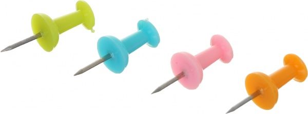 Кнопки-цвяшки Nota Bene кольорові 60 шт. 