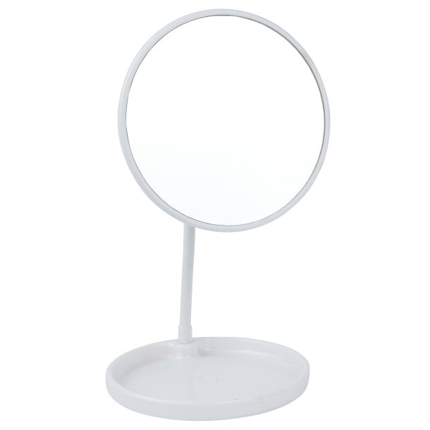 Зеркало косметическое Axentia с полочкой и гибким кронштейном матовое белое 135841