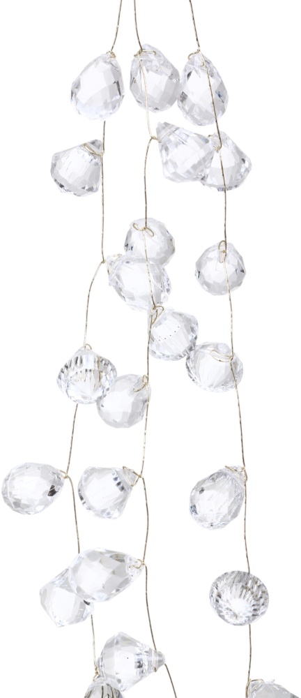 Гілочка декоративна з акриловими прозорими каплями 36 см