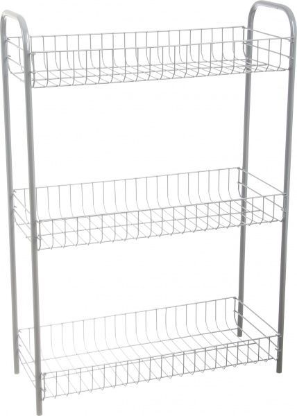 Етажерка 3-ох рівнева срібляста 790x560x230 мм сріблястий 