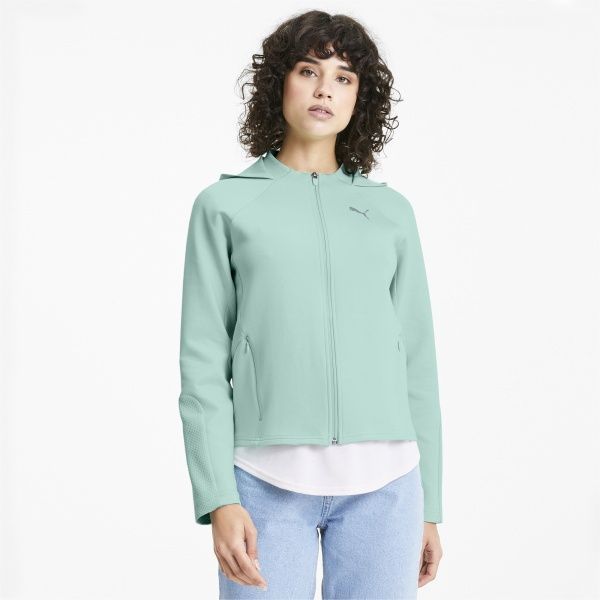 Джемпер Puma EVOSTRIPE FZ Hoody 58124532 р. M зеленый