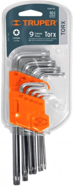 Набор ключей Truper Torx в пластиковой кассете TORX-9