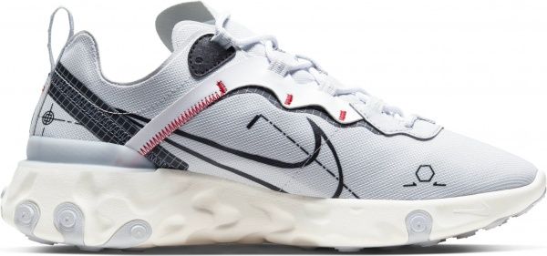 Кроссовки Nike REACT ELEMENT 55 CU3009-002 р.US 9 белый