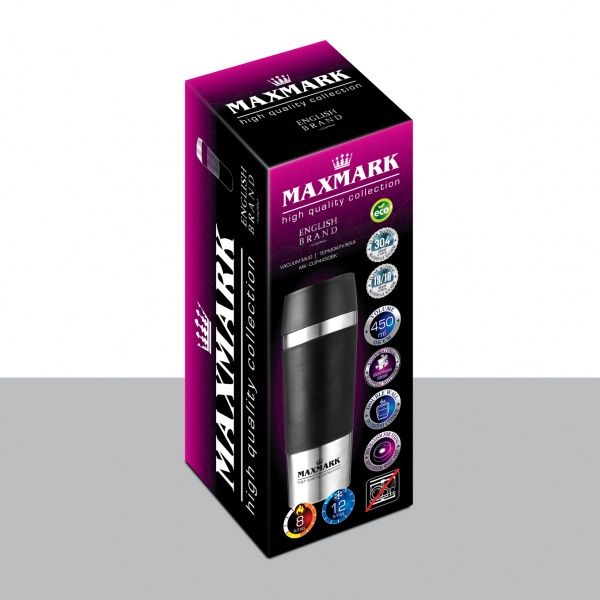Термочашка Classic 450 мл чорний MK-CUP4450BK Maxmark