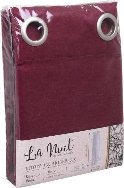 Штора BONA 200х260 темно-бузковий La Nuit