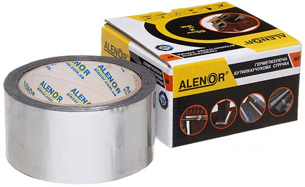 Лента герметизирующая Alenor BF бутиловая 50 мм x 3 м алюминиевая