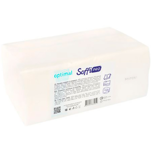Бумажные полотенца SoffiPRO двухслойная 150 шт.