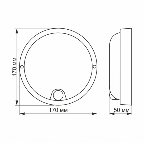 Світильник світлодіодний Videx з датчиком 12 Вт білий 5000 К 26446 